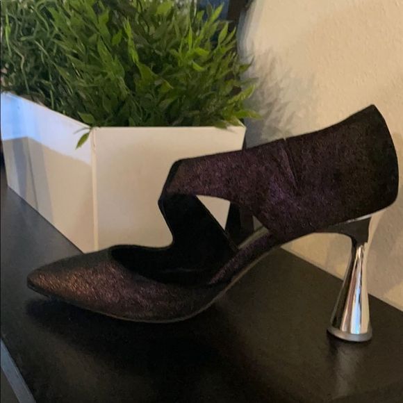 NWB”Katy Perry”Iridescent Purple & Chrome Pump - Picture 5 of 8